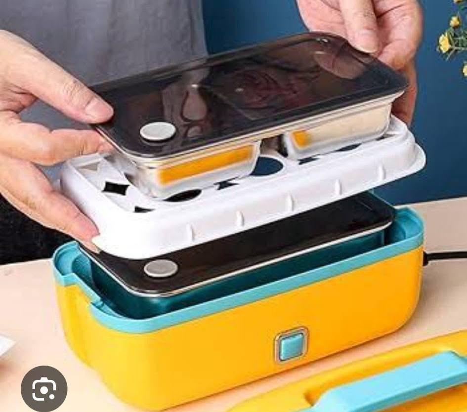 لانش بوكس كهربائي يسخّن الأكل بسرعة، مثالي للعمل والسفر ويحافظ على الطعم والسخونة.