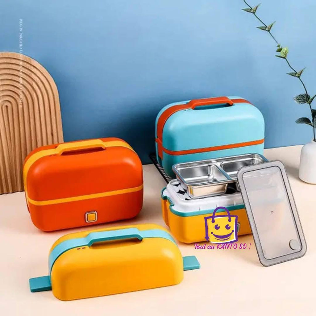 لانش بوكس كهربائي يسخّن الأكل بسرعة، مثالي للعمل والسفر ويحافظ على الطعم والسخونة.